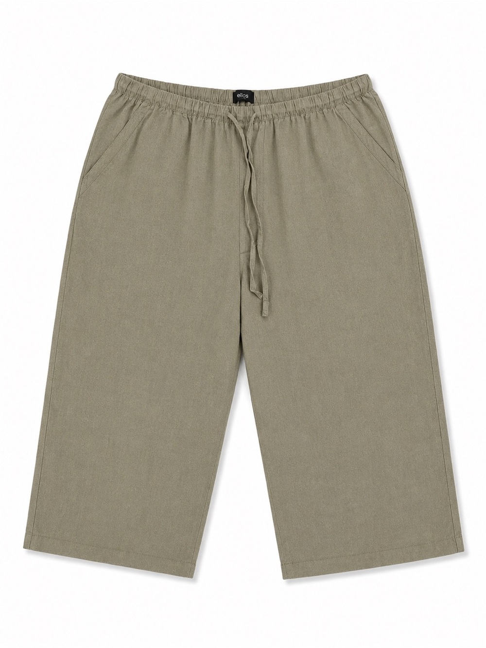 Ellos Linen Blend Wide Leg Pants Size 26 Khaki Pull On NWT